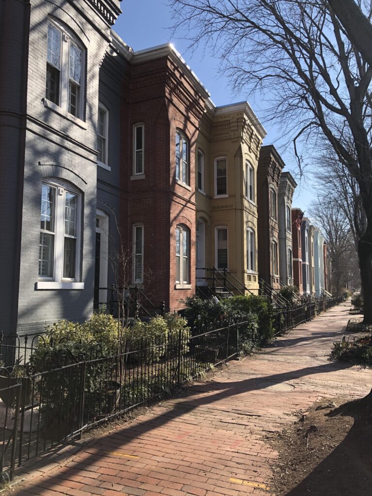 Photo of colorful row houses on 10th Street