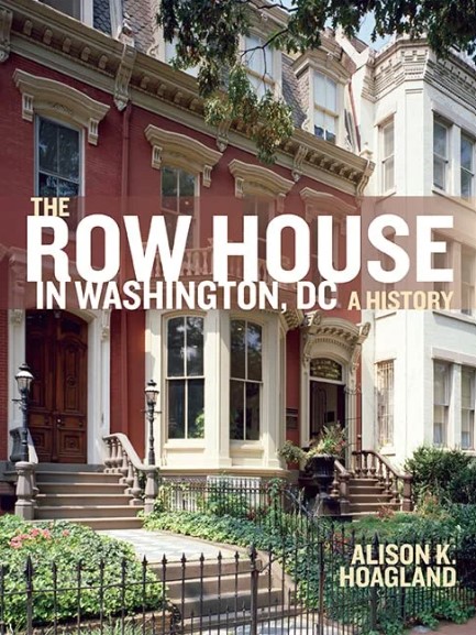 Book cover with a photo of a row house