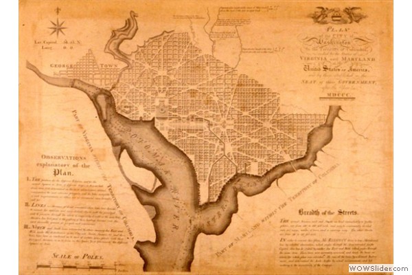 Map of the city of Washington and Georgetown